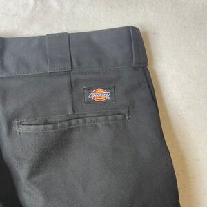 Dickies 874 Original Fit Mens Work Pants Black 31x30 Custom Side Stripe Flawed